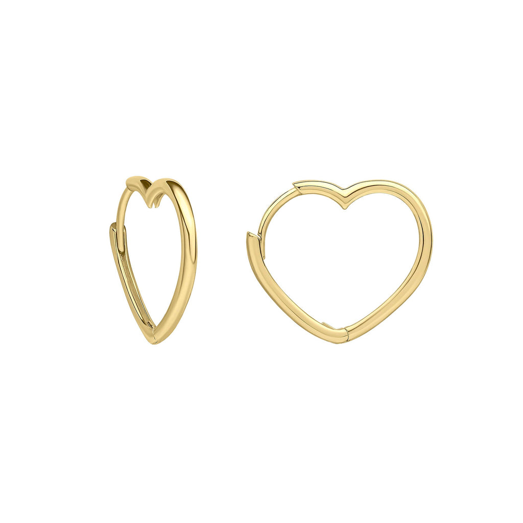Elements Gold Open Heart Hoop Earrings