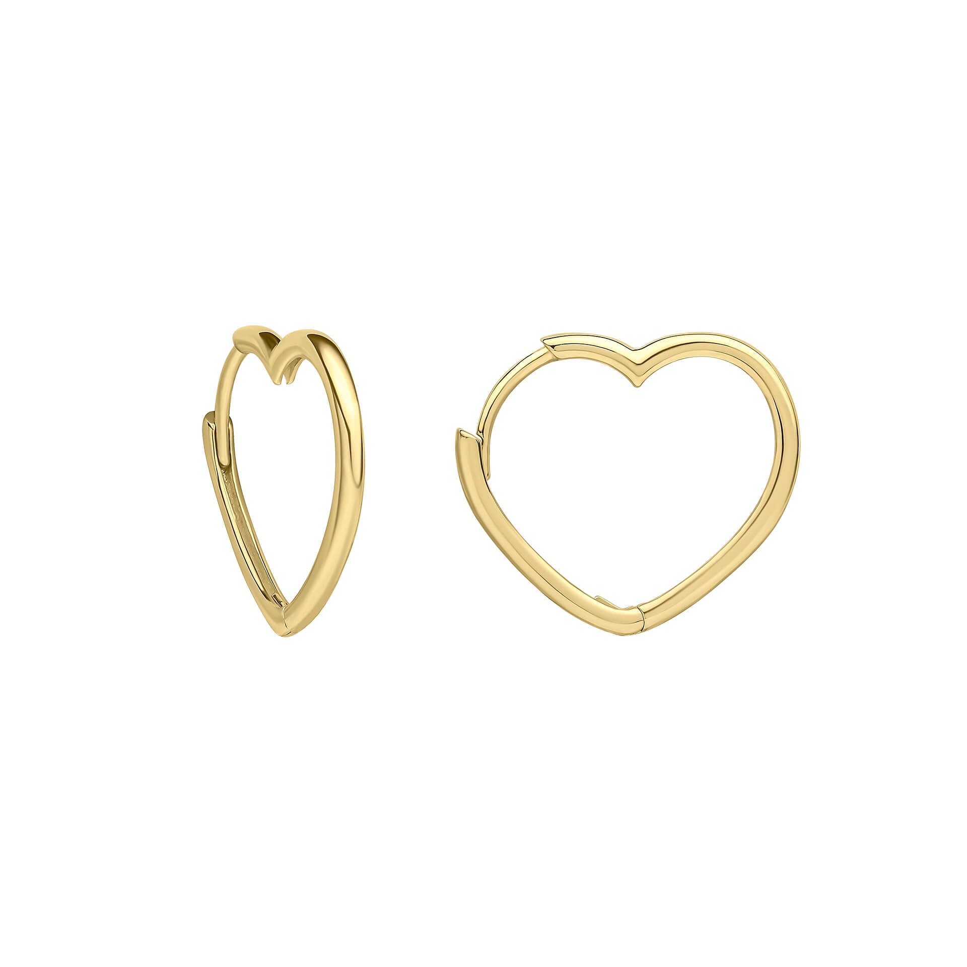 Elements Gold Open Heart Hoop Earrings