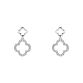 Elements Gold Diamond Quatrefoil Drop Earrings