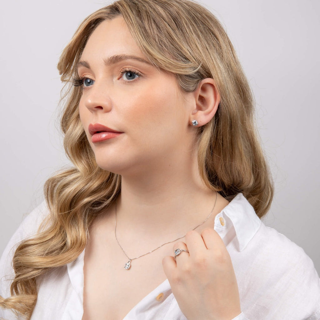 Elements Gold Semi-Precious Shoulder Twist Ring with Diamond Surround