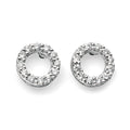 Elements Gold Open Circle Earrings with Diamonds