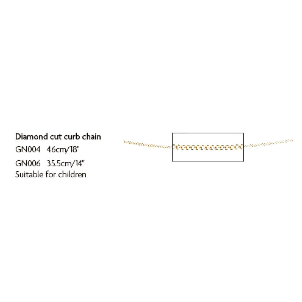 Elements Gold 0.6mm Diamond Cut Curb Chain