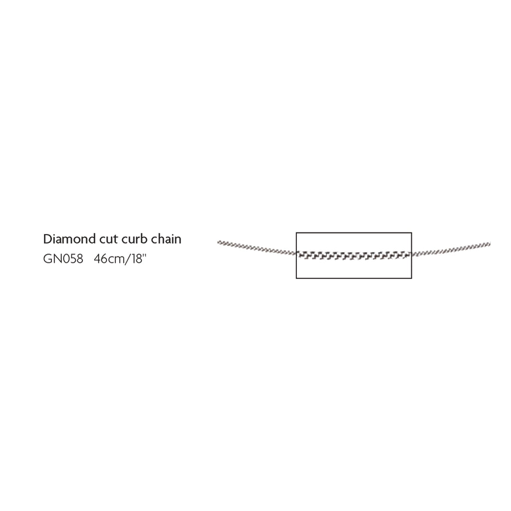 Elements Gold 0.6mm Diamond Cut Curb Chain