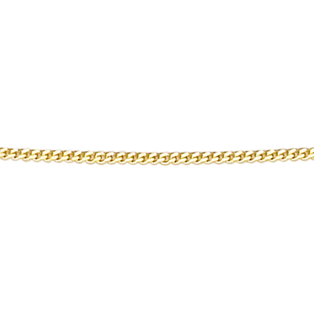 Elements Gold 0.8mm Diamond Cut Curb Chain 41cm-46cm