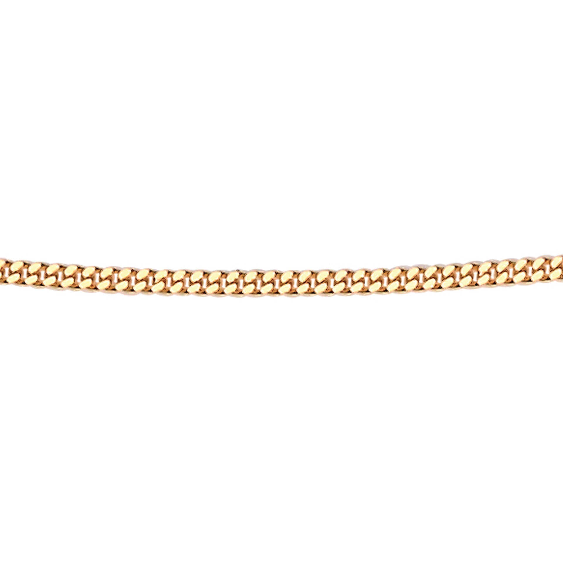 Elements Gold 1mm Diamond Cut Curb Chain 46cm