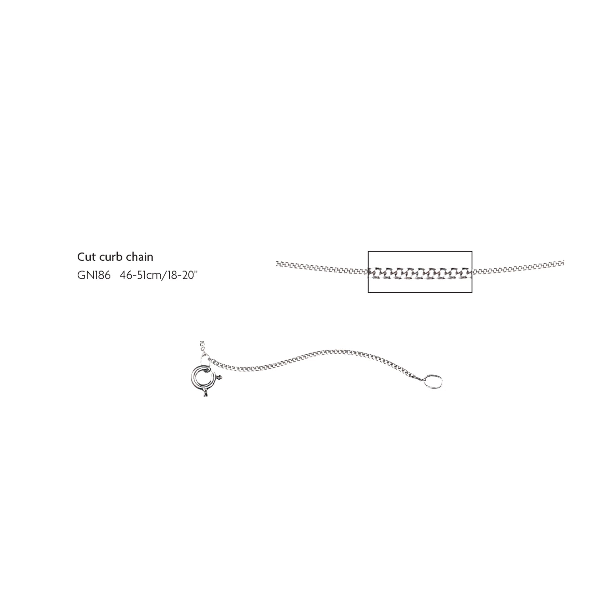 Elements Gold 1mm Curb Chain