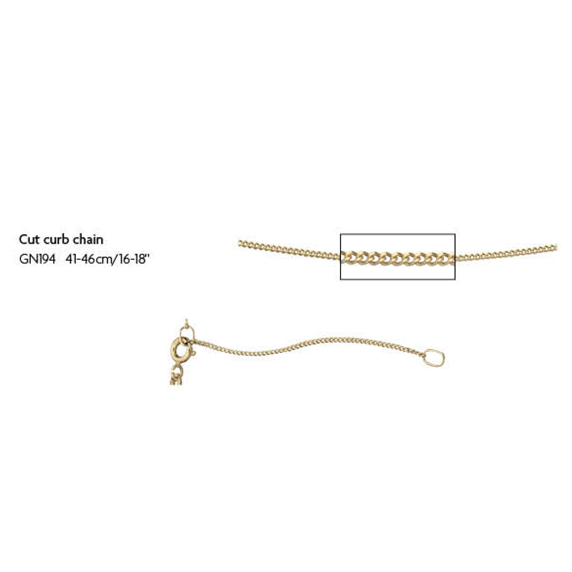 Elements Gold 1mm Curb Chain