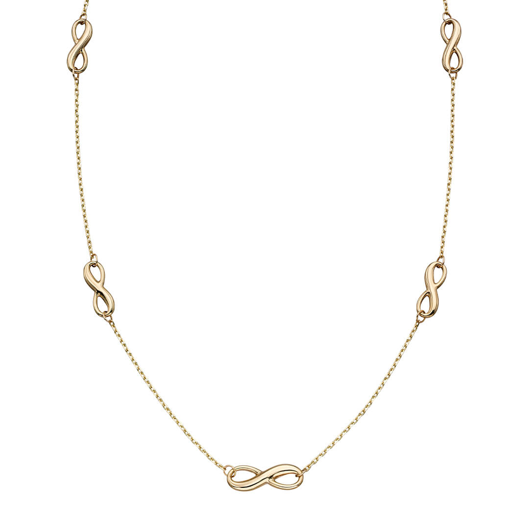Elements Gold Infinity Station Necklace