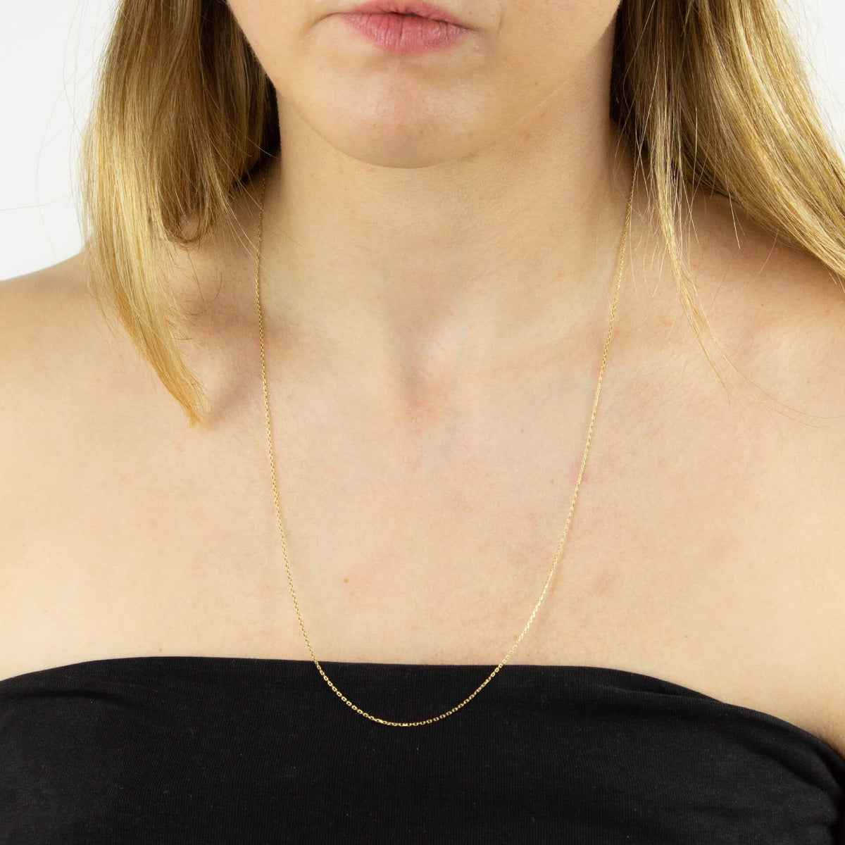 Elements Gold 0.7mm Diamond Cut Trace Chain 56cm-61cm