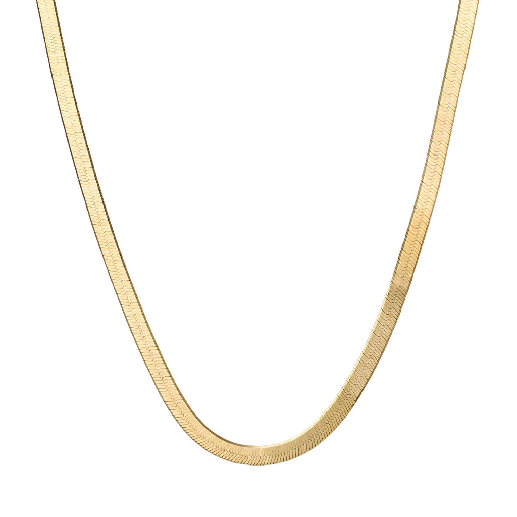 Elements Gold Herringbone Chain Necklace