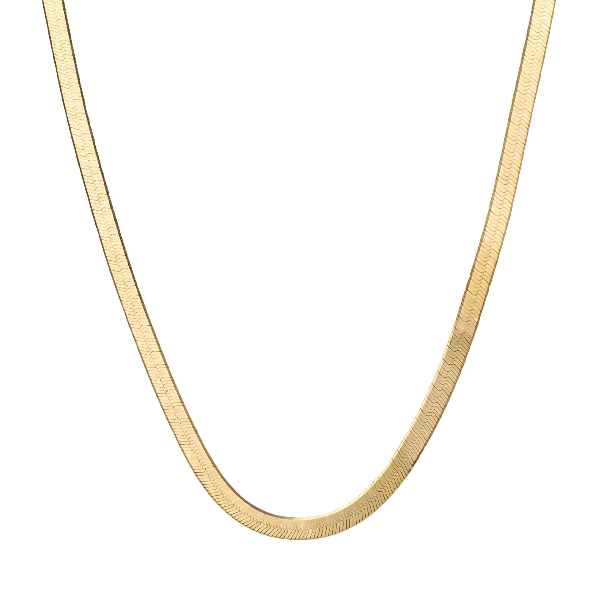 Elements Gold Herringbone Chain Necklace