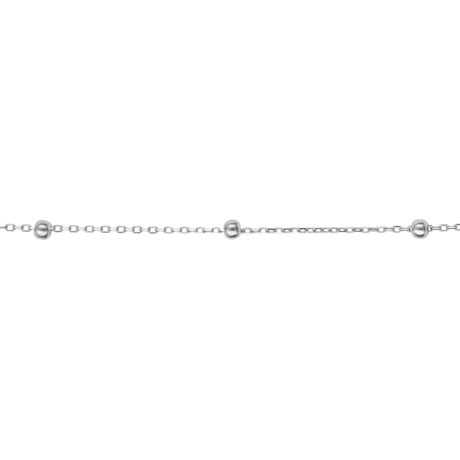 Elements Gold Fine Ball Station Chain Necklace