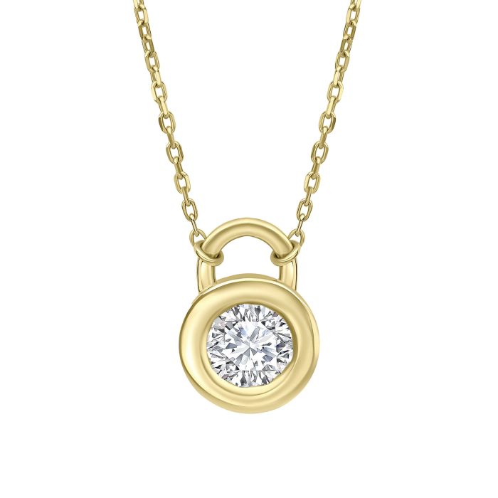 Elements Gold Bezel Set Necklace