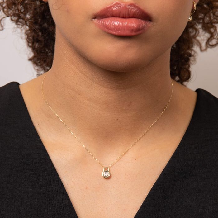 Elements Gold Bezel Set Necklace