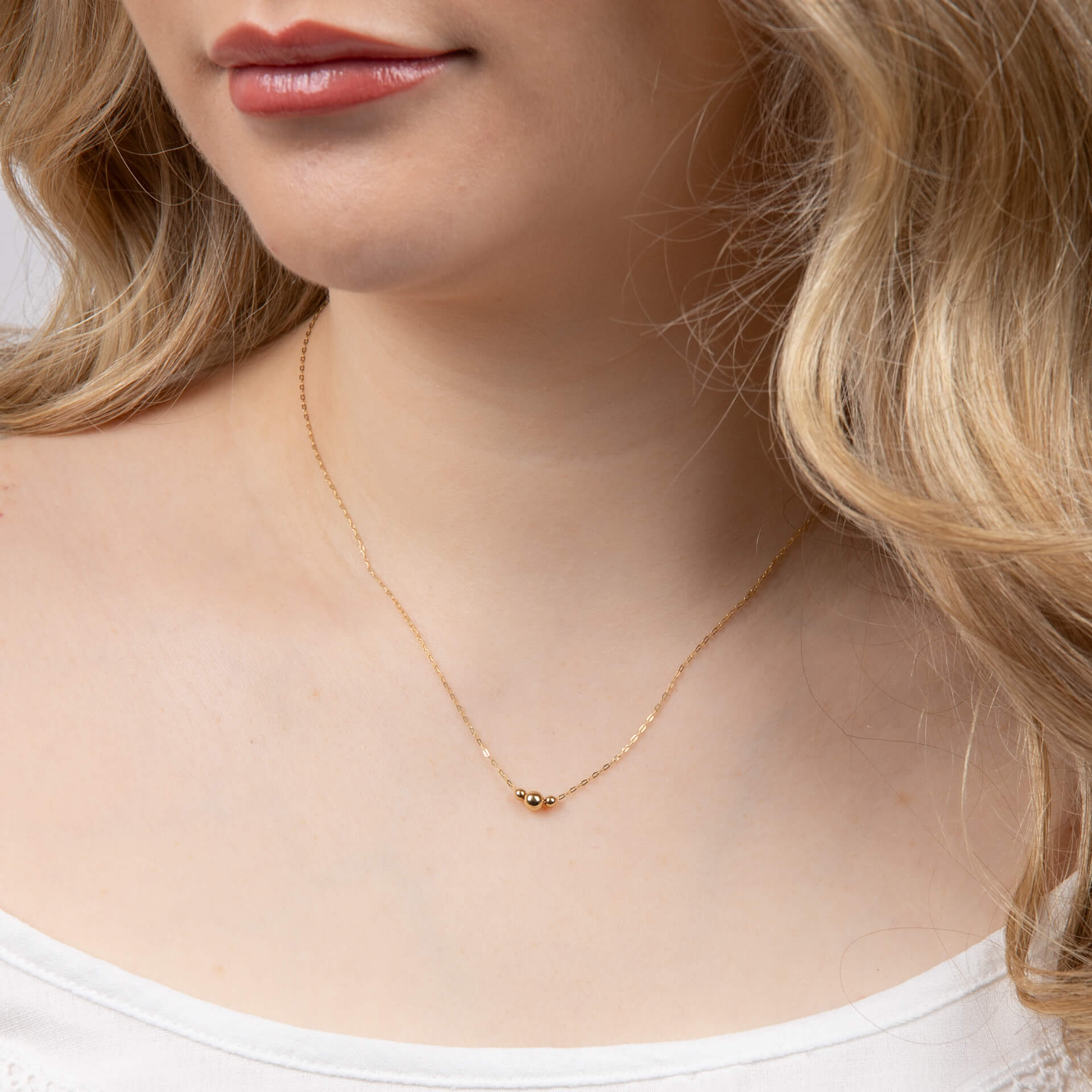 Elements Gold Trilogy Ball Chain Necklace
