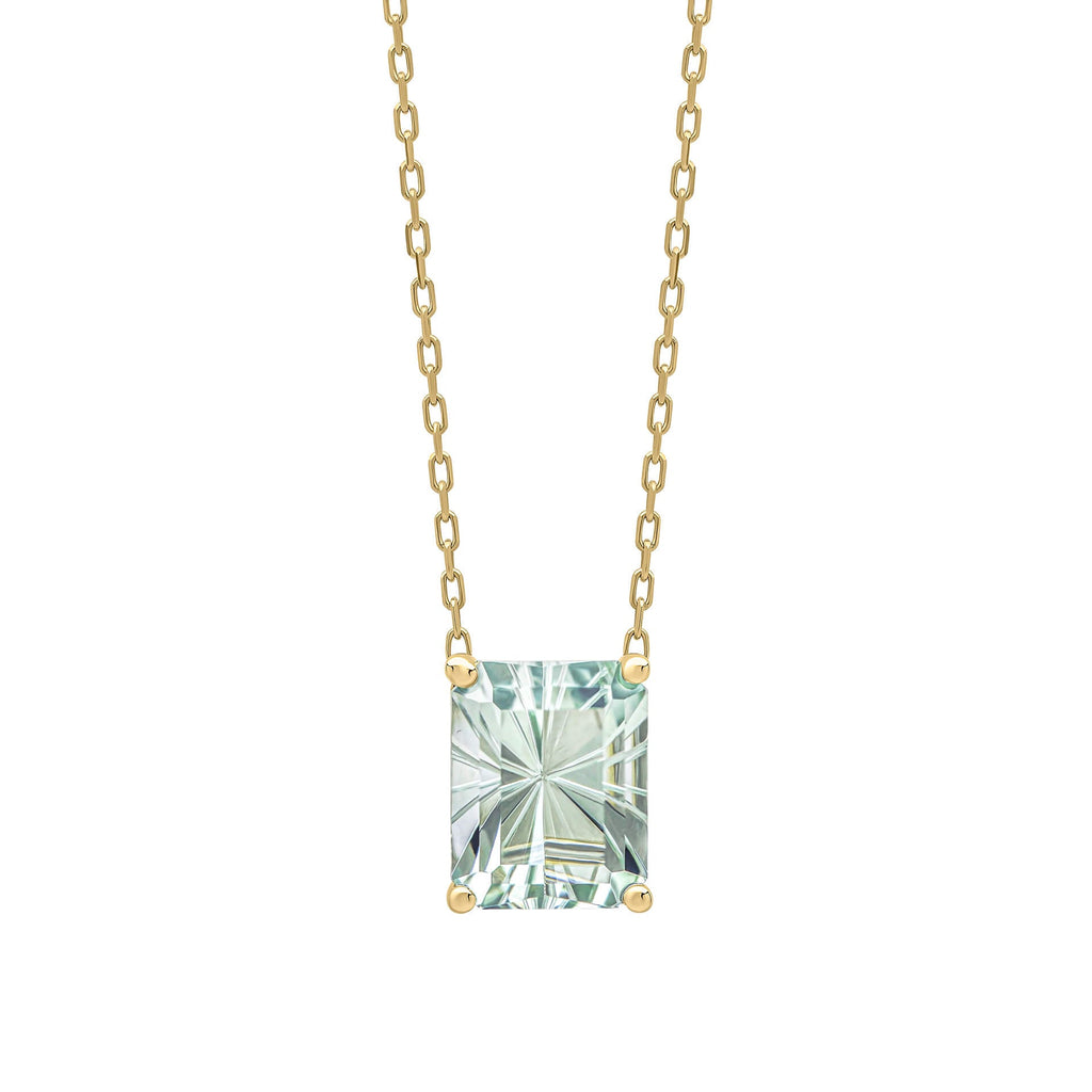 Elements Gold Octagonal Fancy Cut Amethyst Necklace