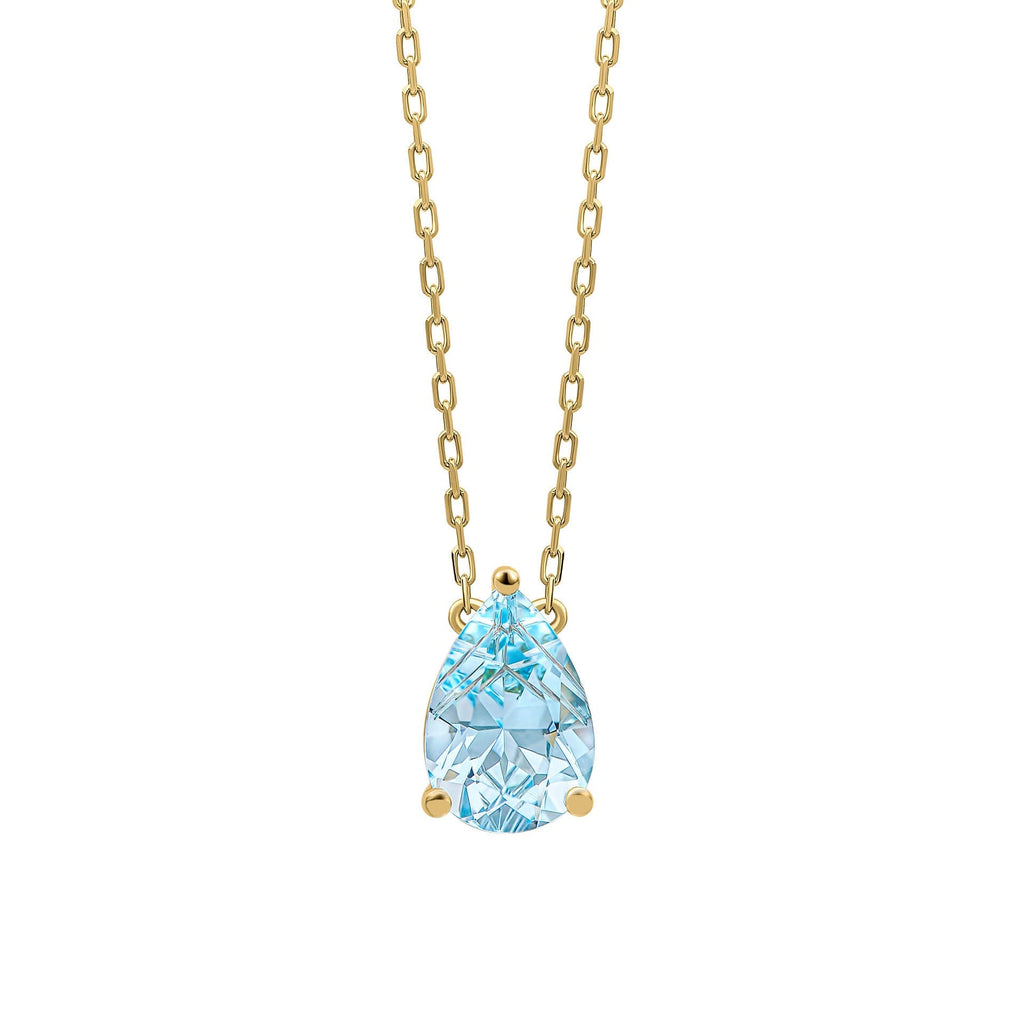 Elements Gold Pear Fancy Cut Topaz Necklace