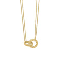 Elements Gold Ridged Texture Interlinking Necklace
