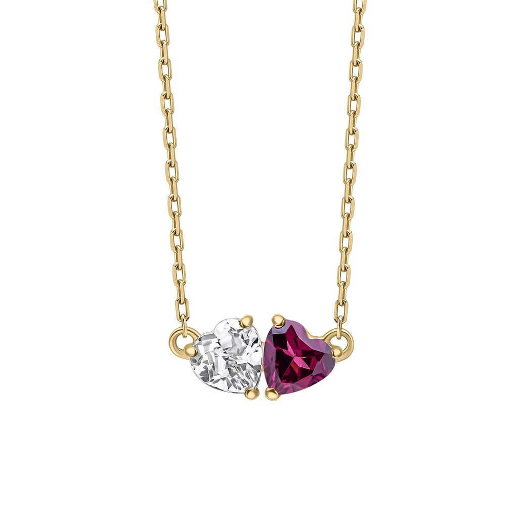 Elements Gold Toi et Moi Heart Necklace