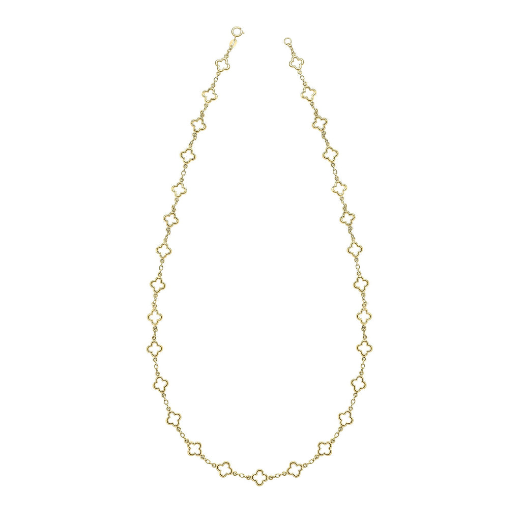 Elements Gold Quatrefoil Station Necklace