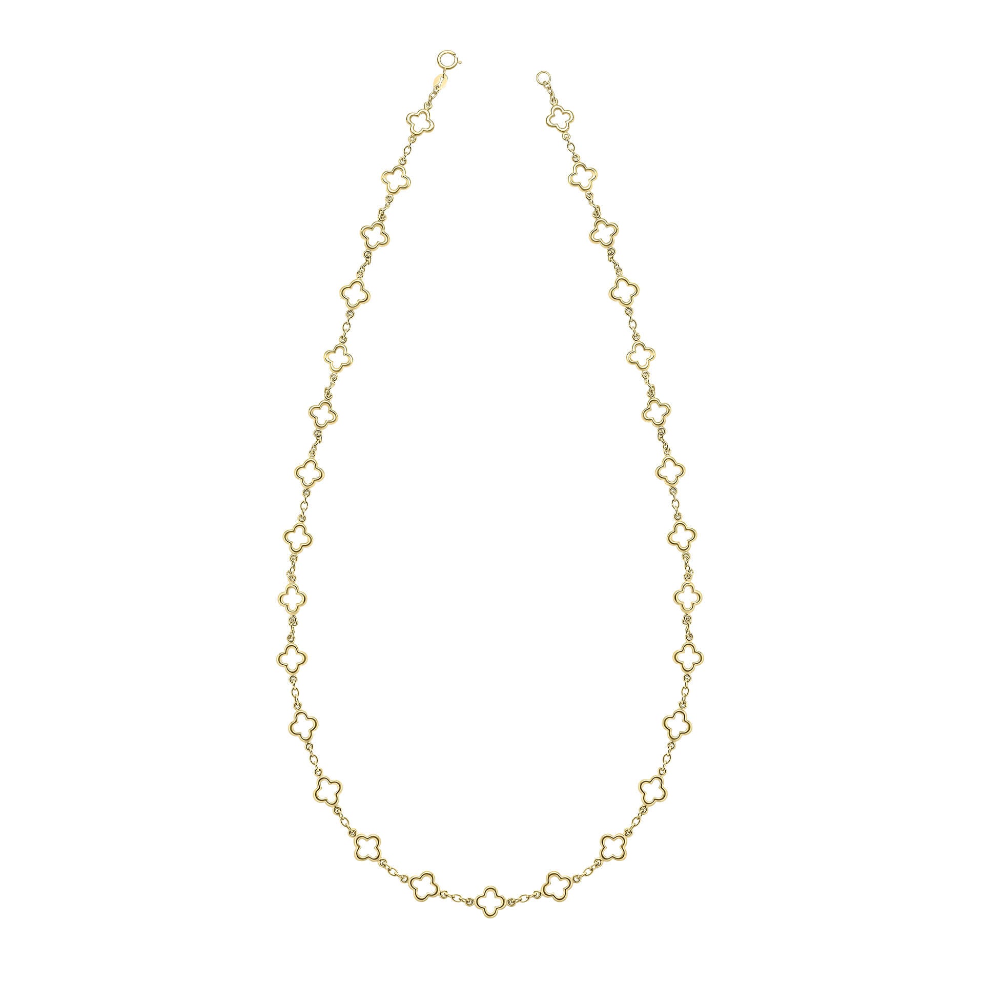 Elements Gold Quatrefoil Station Necklace