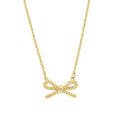 Elements Gold Rope Bow Necklace