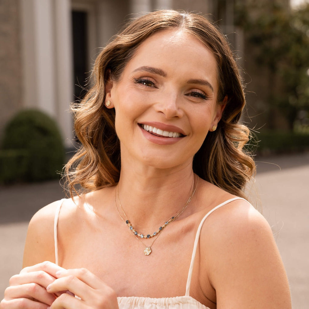 Elements Gold English Rose Stud Earrings