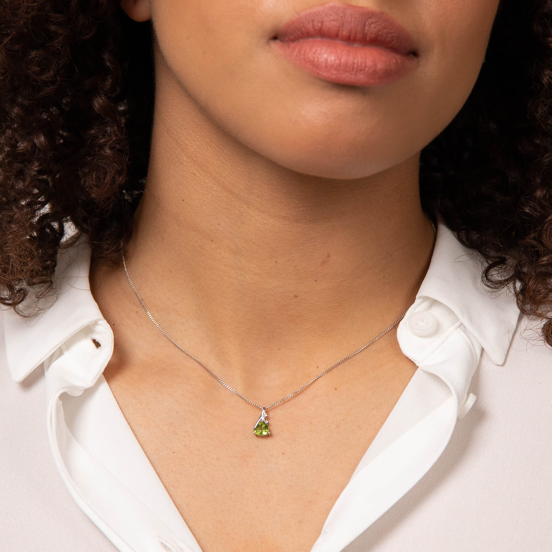 Elements Gold Trillion Semi-Precious Pendant