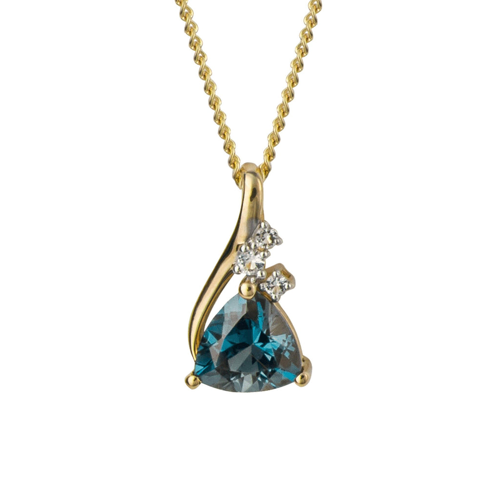 Elements Gold Trillion Semi-Precious Pendant