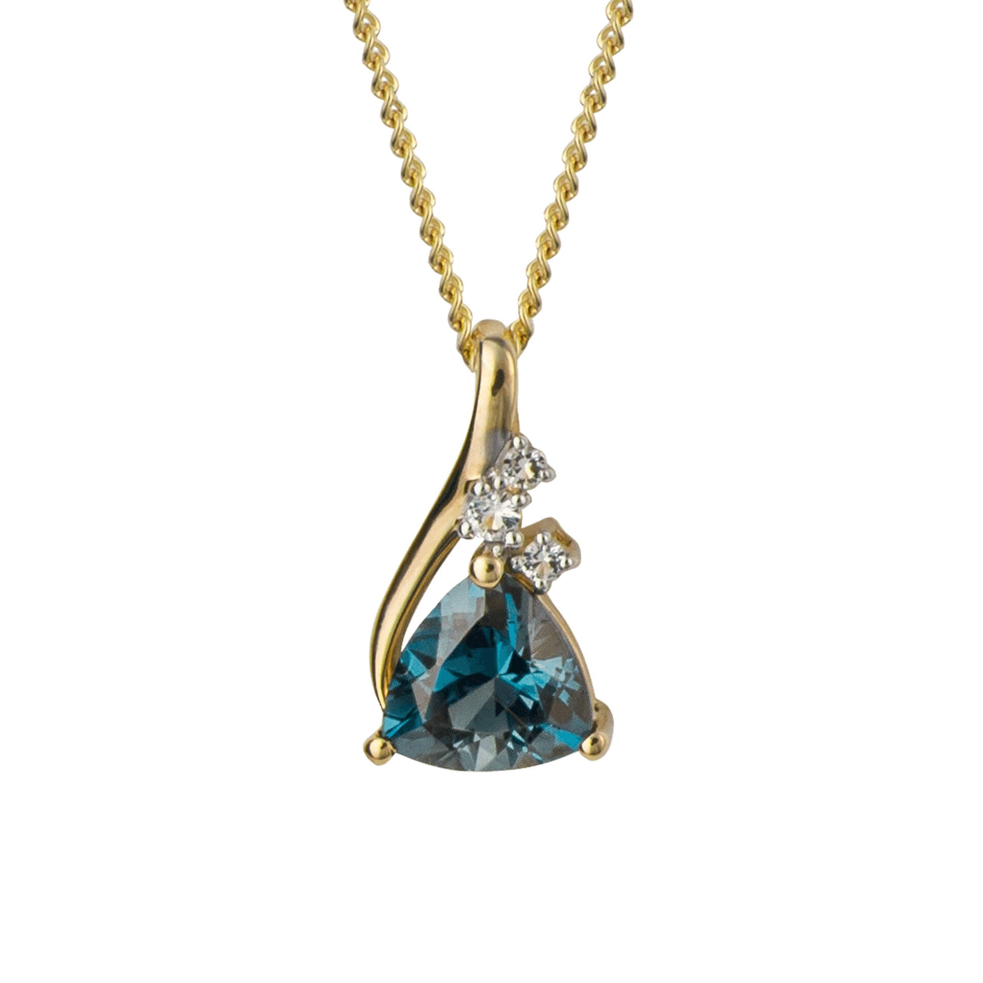 Elements Gold Trillion Semi-Precious Pendant