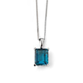 Elements Gold Rectangle London Blue Topaz Pendant