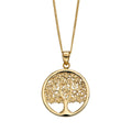Elements Gold Detailed Tree of Life Pendant