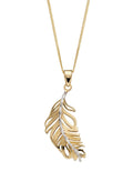 Elements Gold Feather Pendant