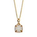 Elements Gold Semi-Precious Twist Pendant with Diamond Surround