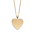 Elements Gold Heart Engravable Tag Pendant