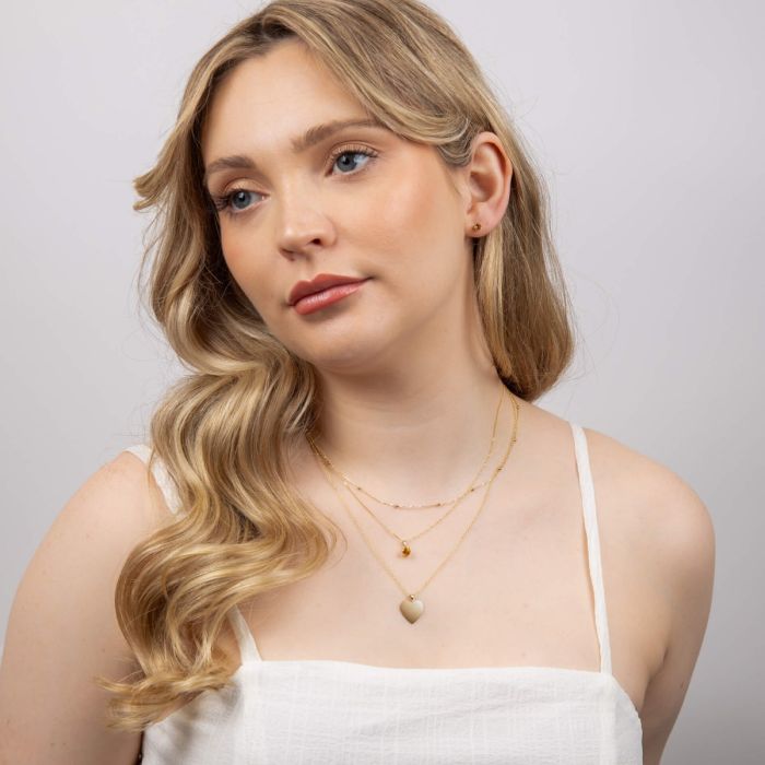 Elements Gold Heart Engravable Tag Pendant