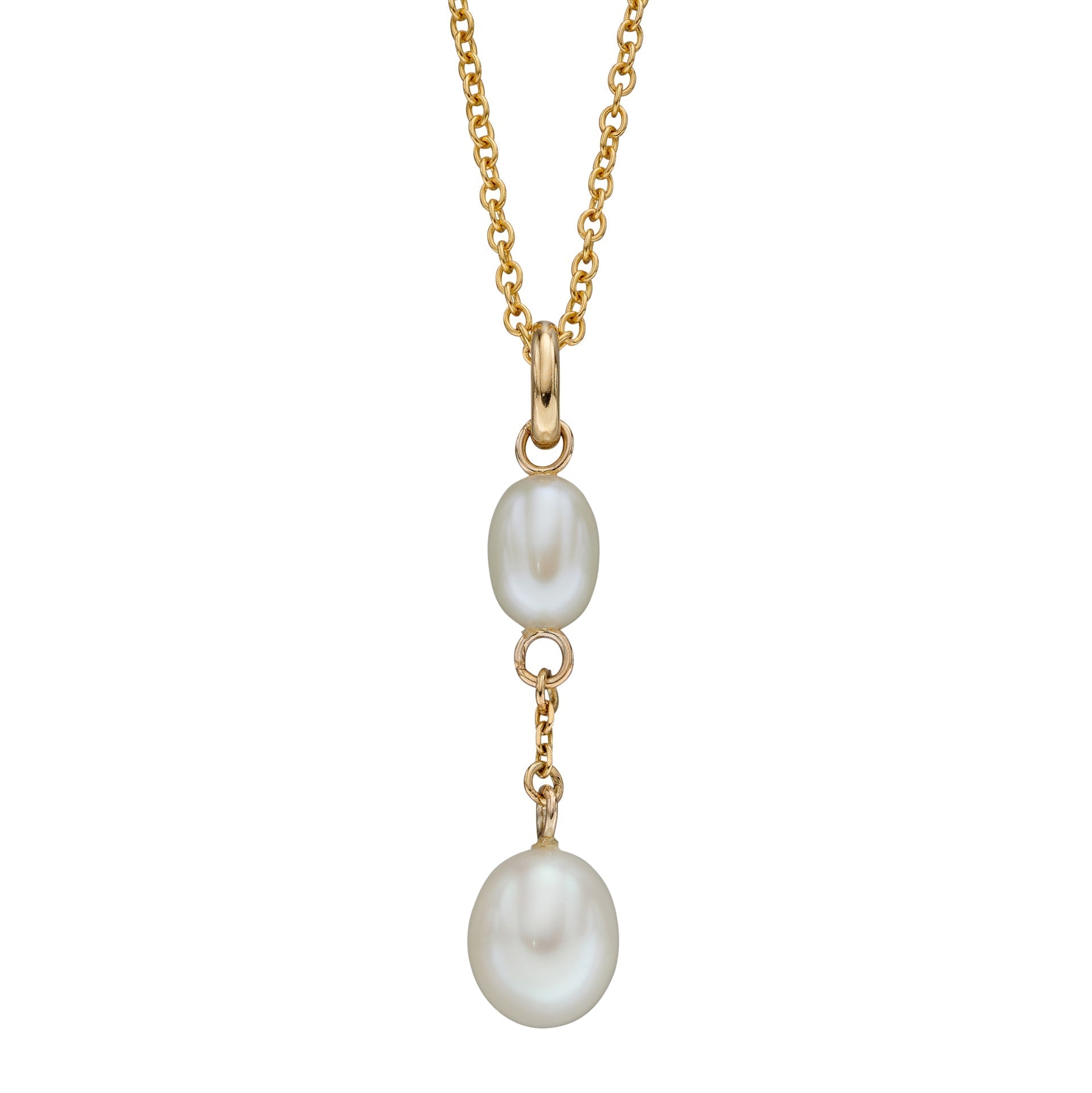 Elements Gold Freshwater Pearl Tier Drop Pendant