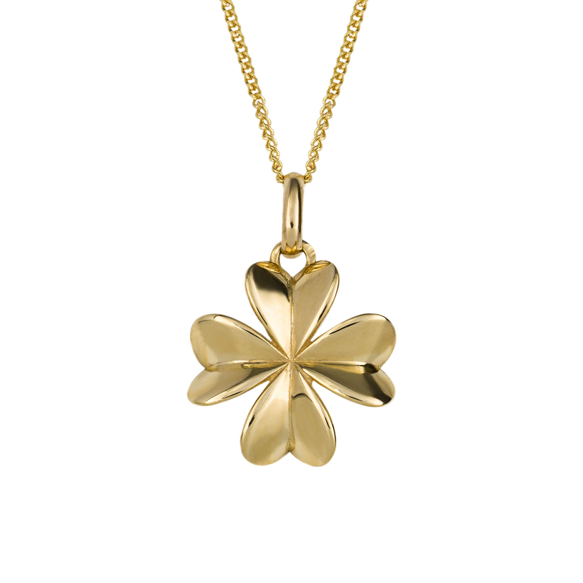 Elements Gold Four Leaf Clover Pendant