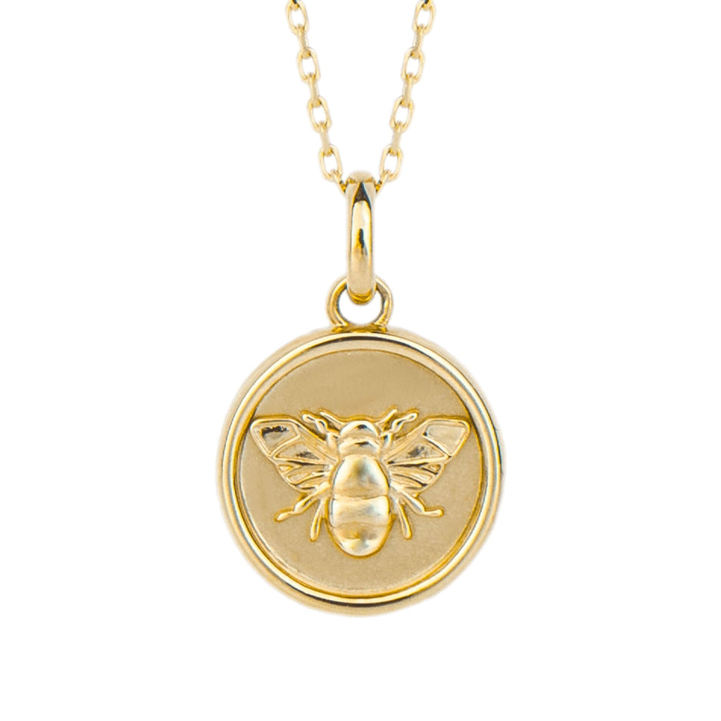 Elements Gold Bee Medallion Pendant