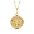 Elements Gold Bee Medallion Pendant