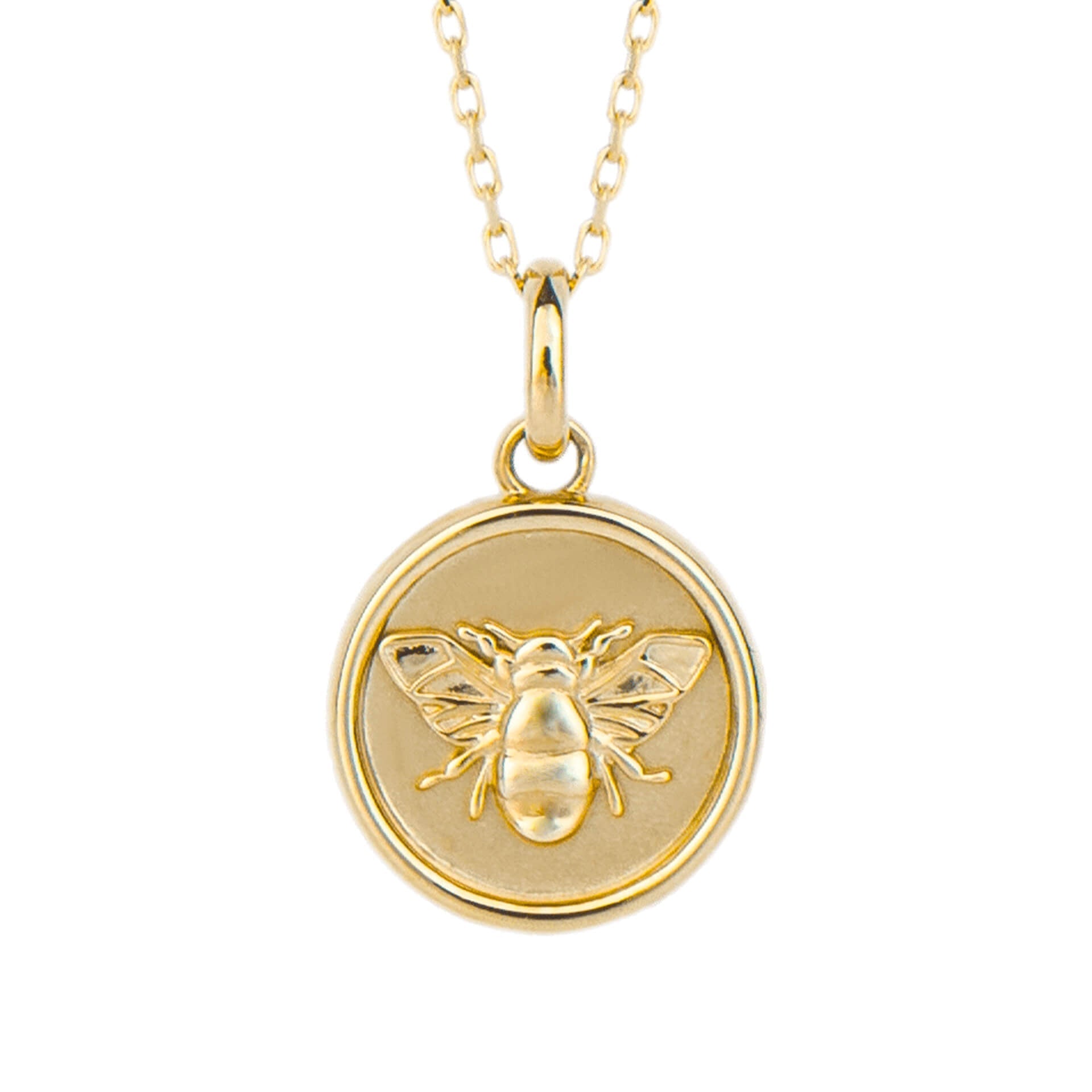 Elements Gold Bee Medallion Pendant