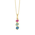 Elements Gold Amalfi Three Colour Twist Pendant