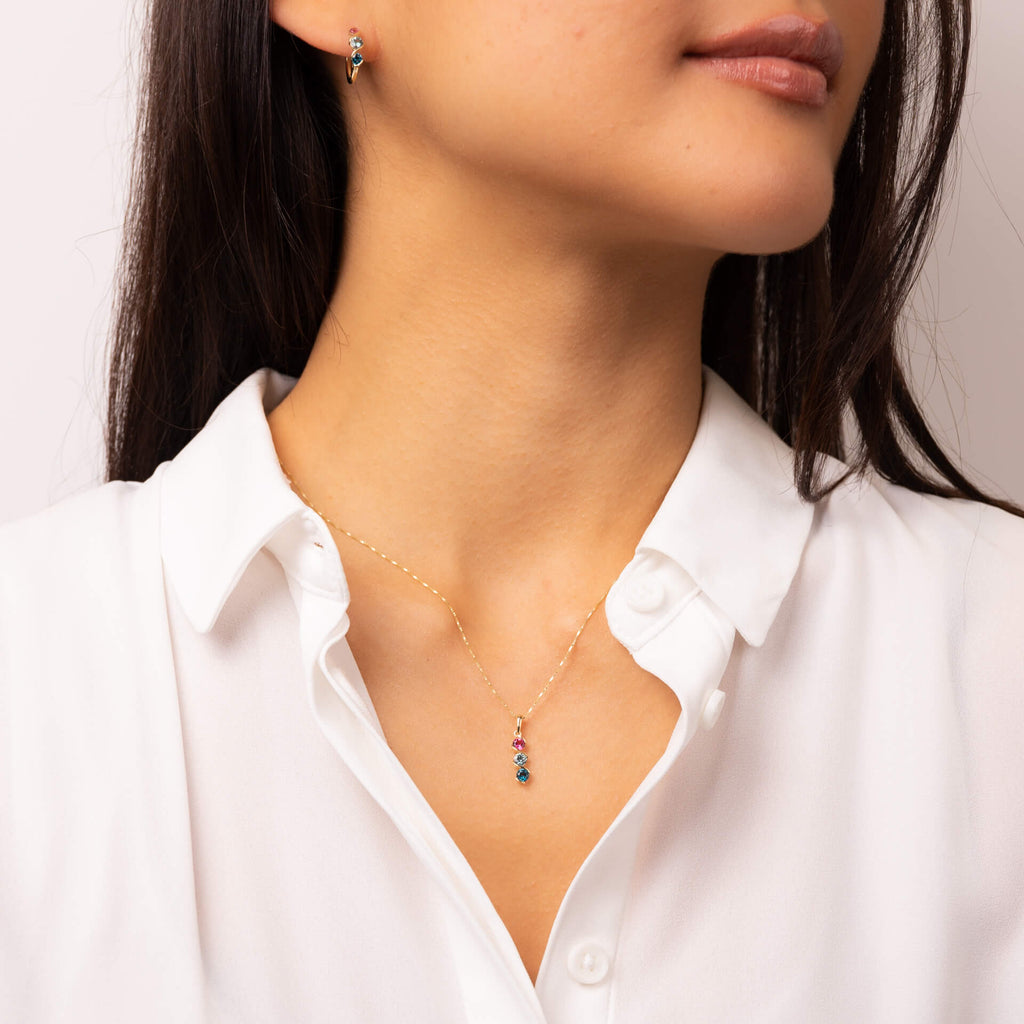 Elements Gold Amalfi Three Colour Twist Pendant