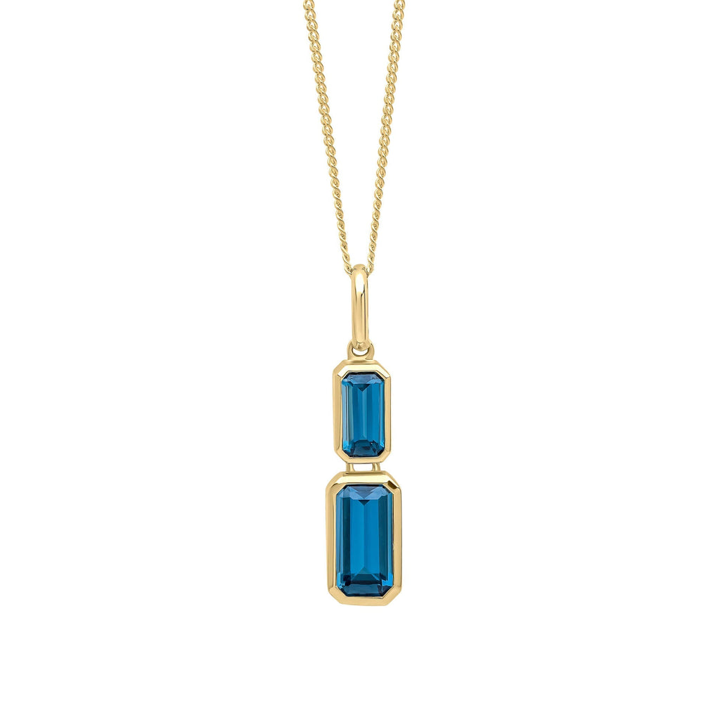 Elements Gold Elongated Topaz Pendant