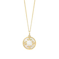 Elements Gold Mother Of Pearl Inlay Swirl Pendant