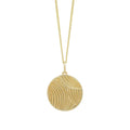 Elements Gold Diamond Cut Ripple Pendant