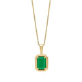 Elements Gold Chunky Border Precious Stone Pendant