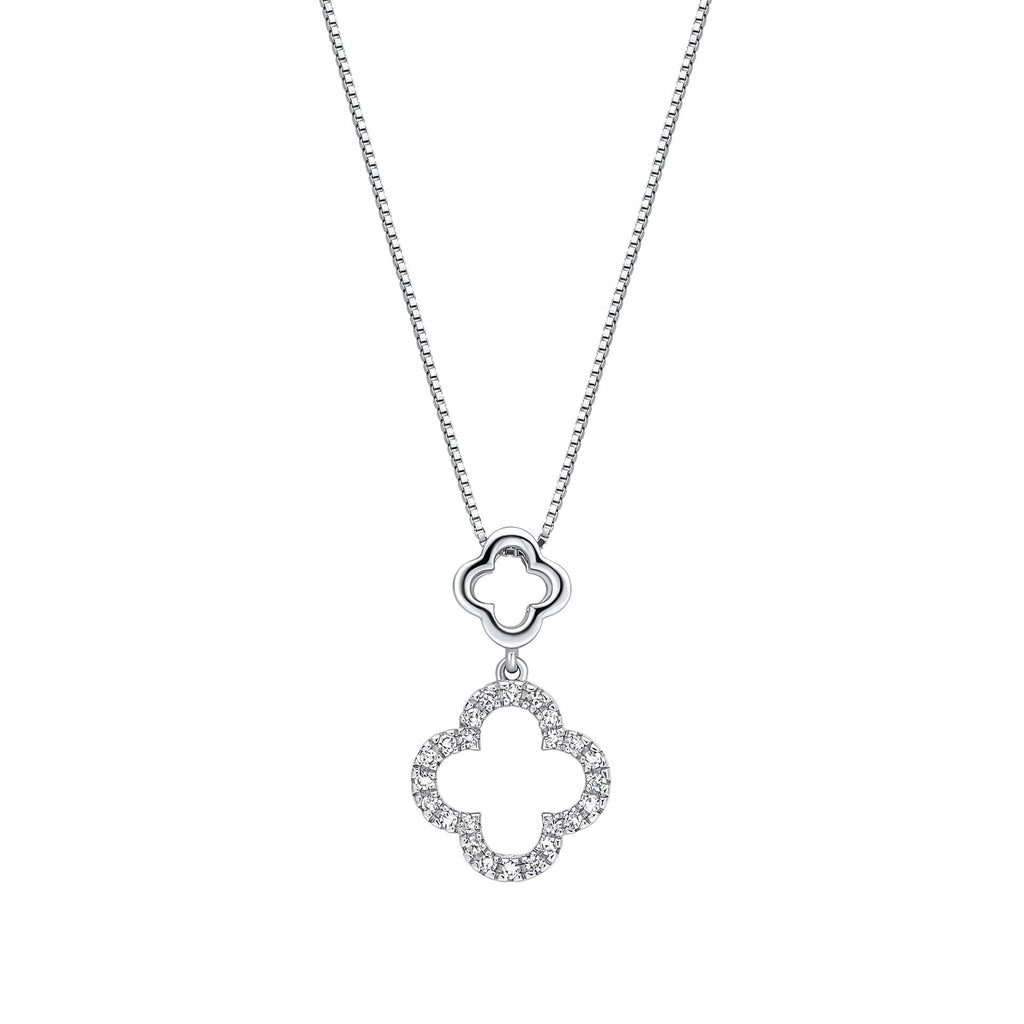 Elements Gold Diamond Quatrefoil Pendant