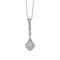Elements Gold Vintage Drop Pendant with Diamond