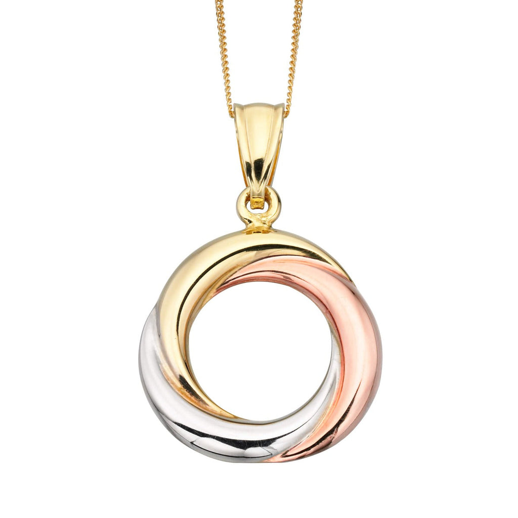 Elements Gold Tri-Metal Open Circle Pendant